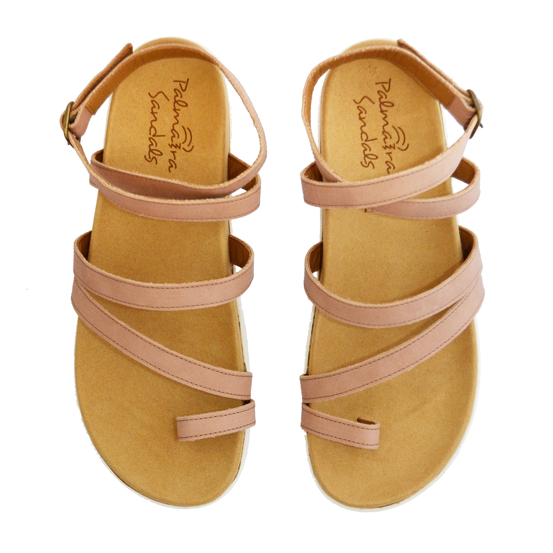 tan leather strappy gladiator arch support