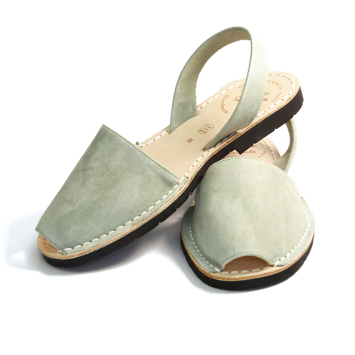sage green spanish menorcan avarcas sandals