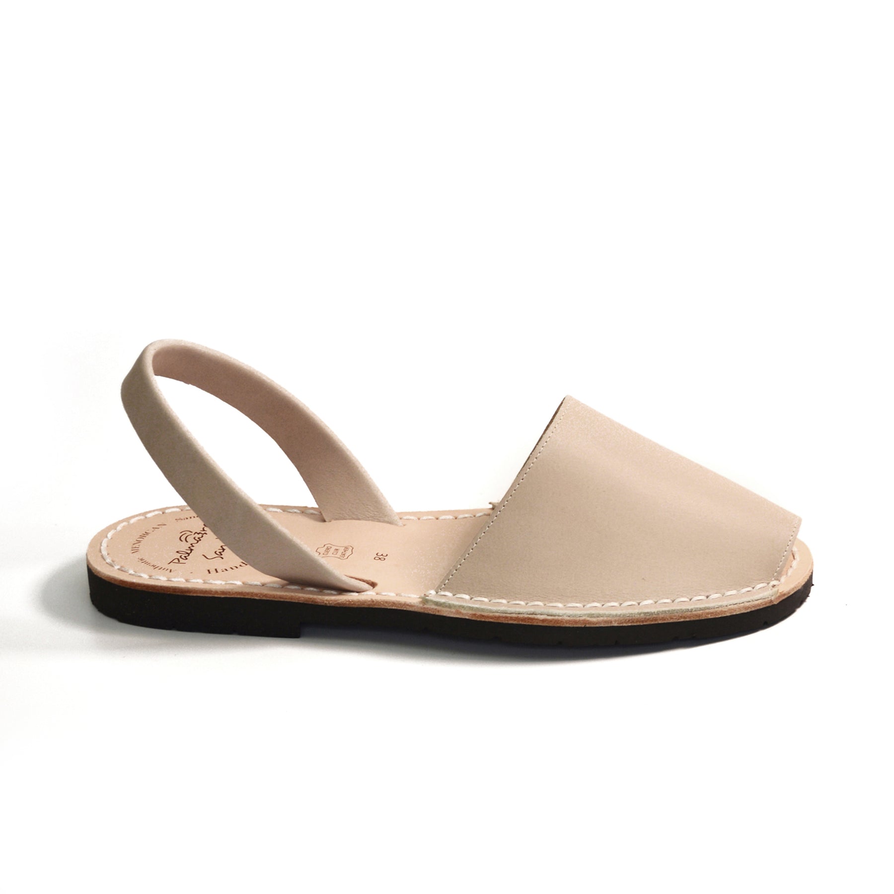 beige stone leather spanish menorcan avarcas sandals
