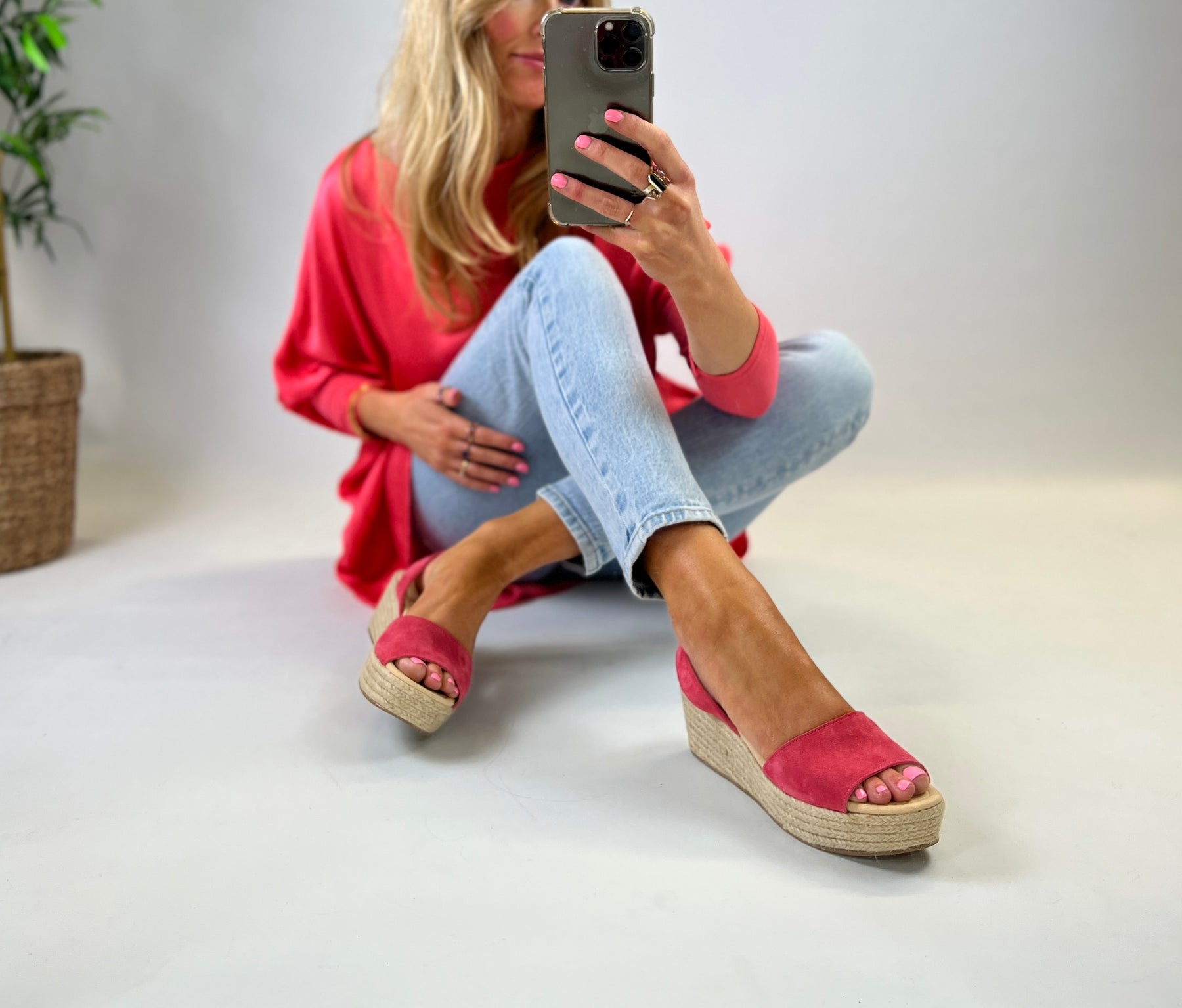 Darling Pink Mid Height Wedge