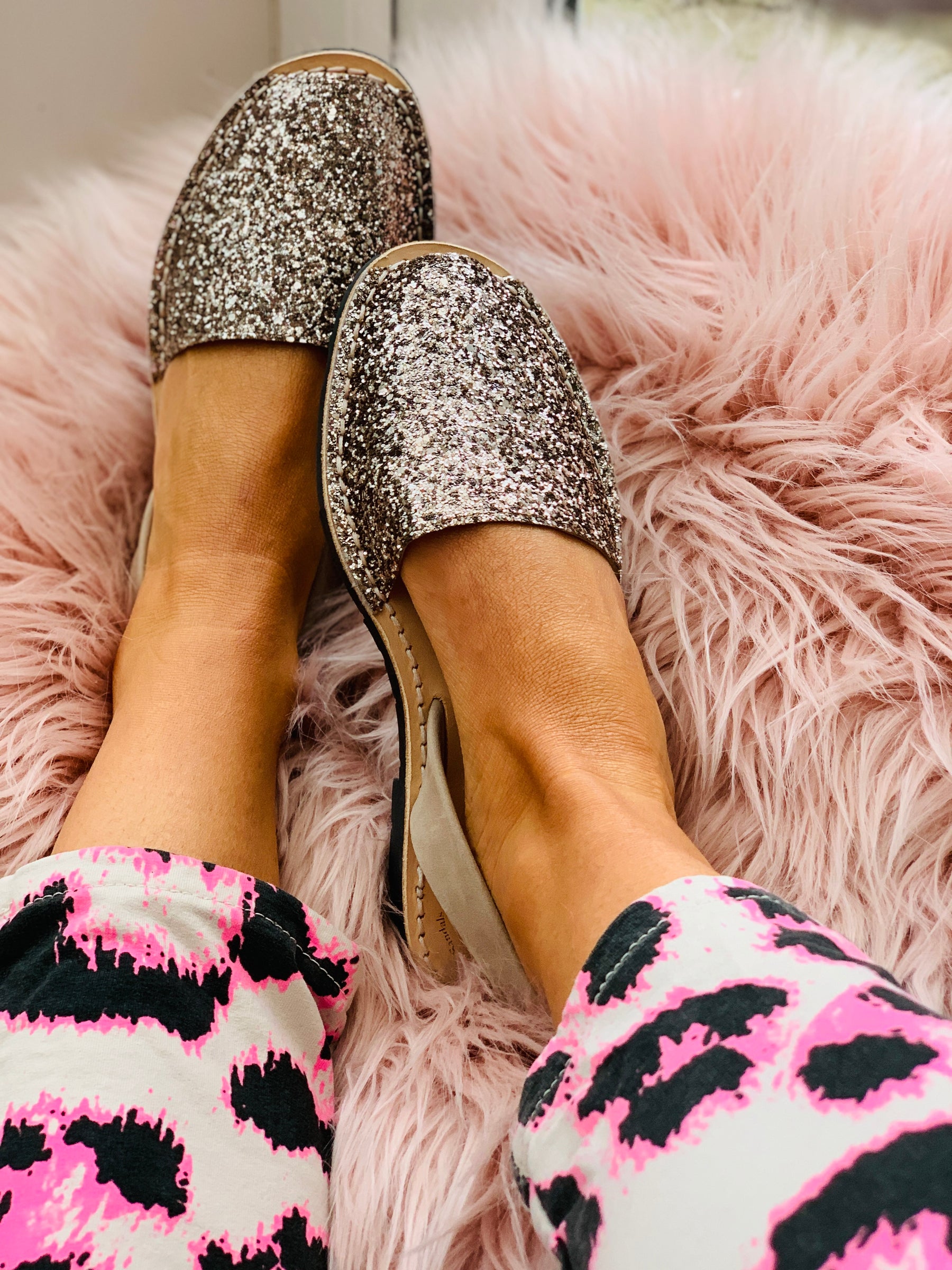 mink glitter sandals spanish menorcan avarcas
