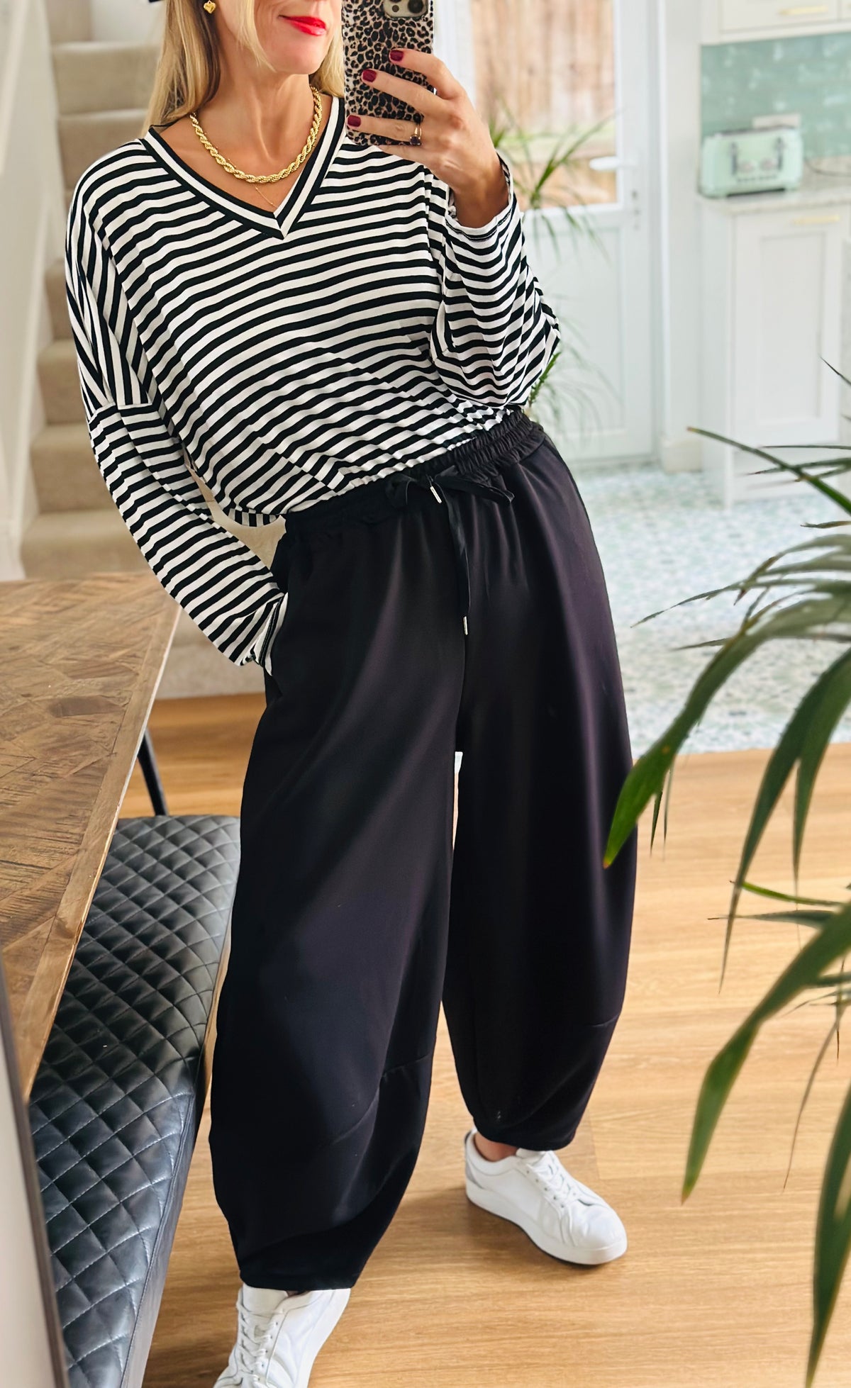 Barrel Leg Trousers