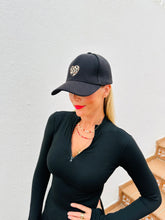 Baseball Cap with Leopard Heart