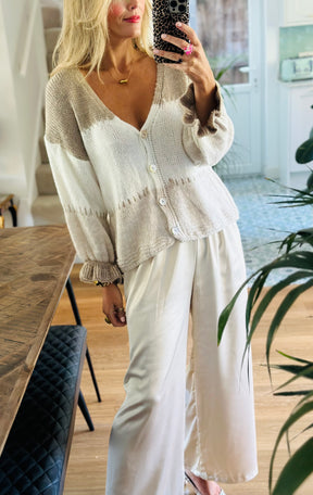 Striped Chunky Cardigan