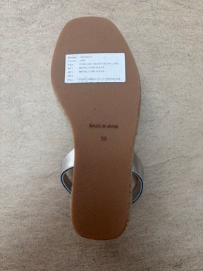 Sample sale silver rope wedge size 39