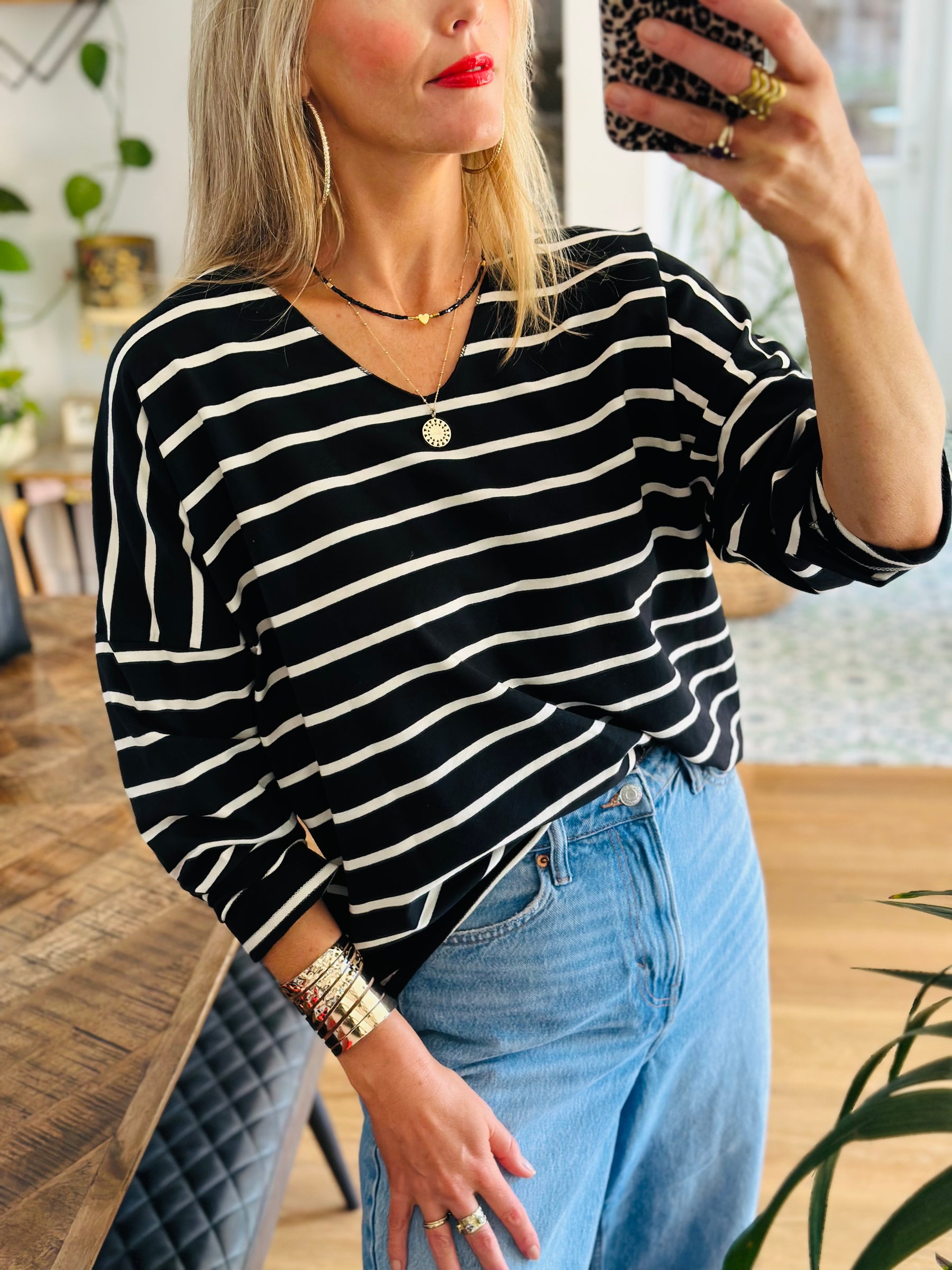 Striped Long Sleeve Top