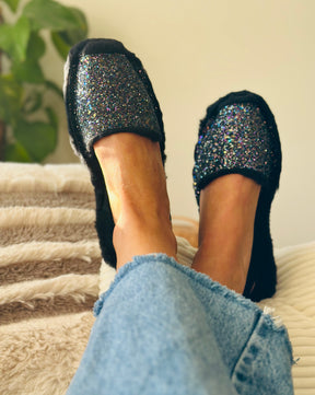 Black Multi Glitter Palmaira Snug