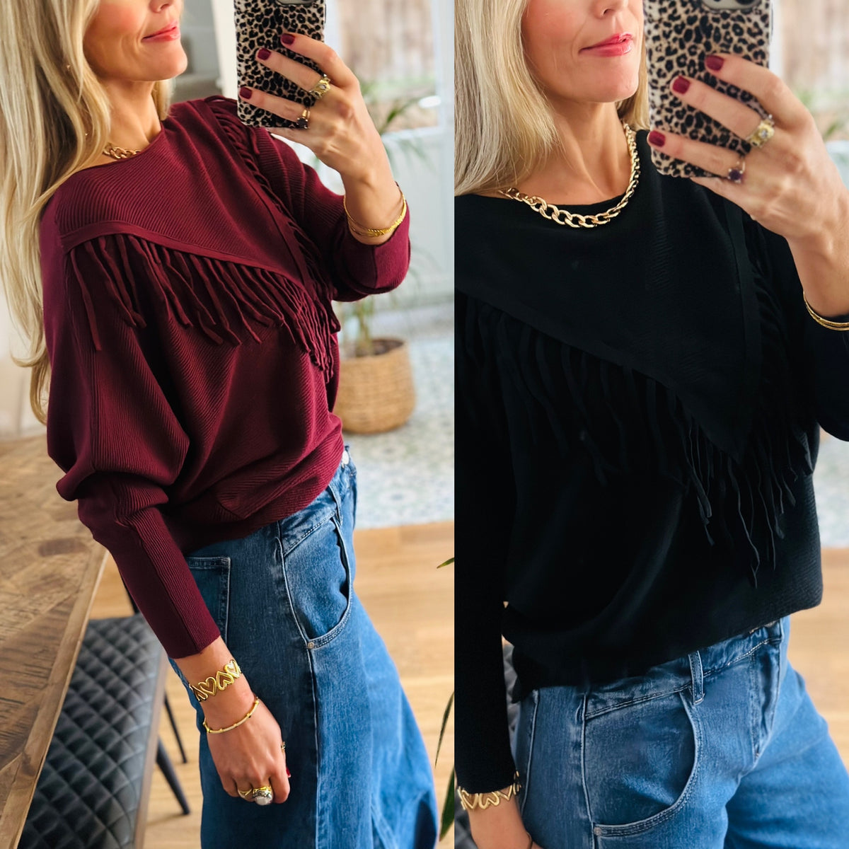 Fringe detail Knit