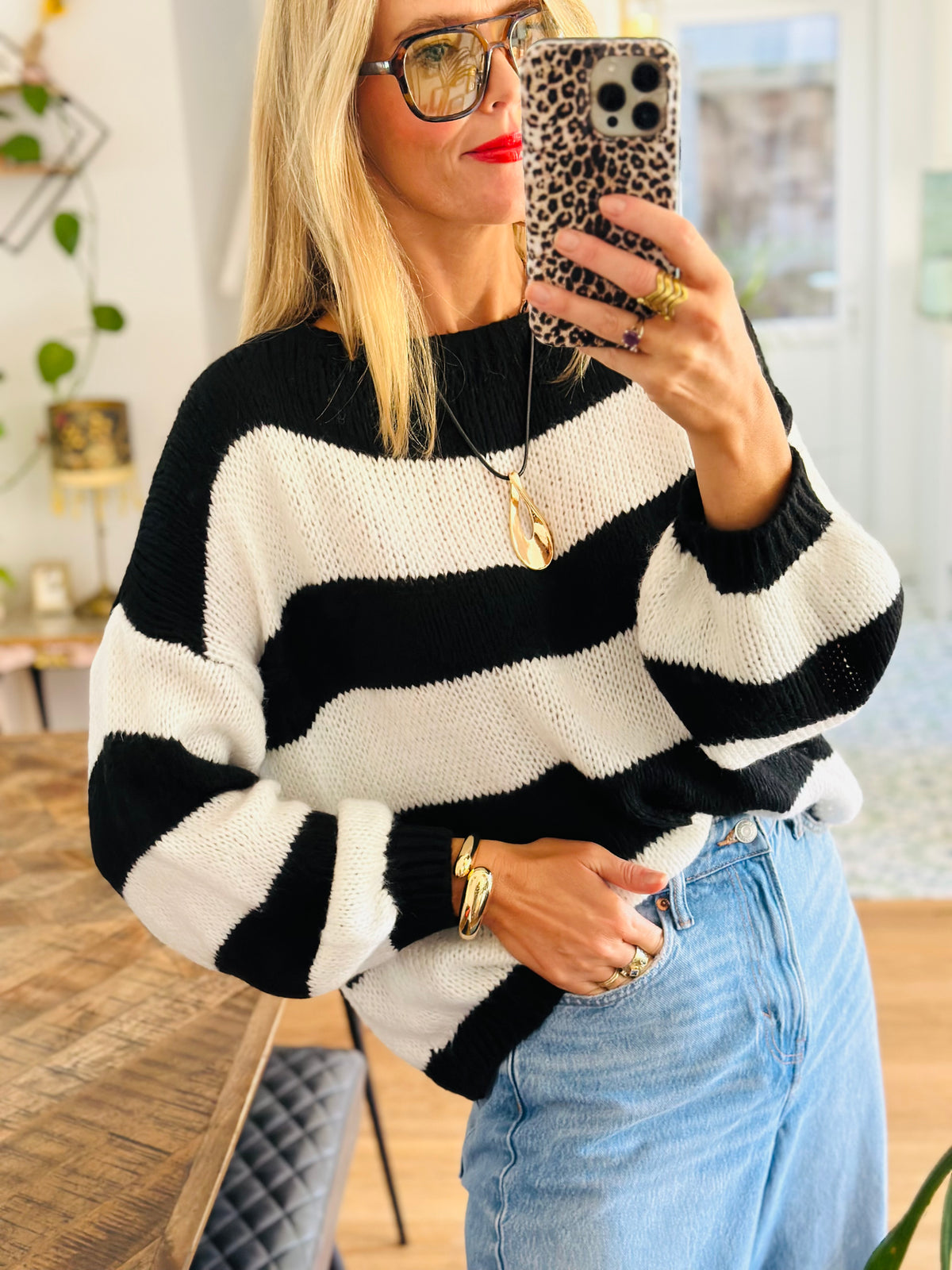 Striped Slouch Knit