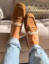 Fur lined Penny Loafer Camel