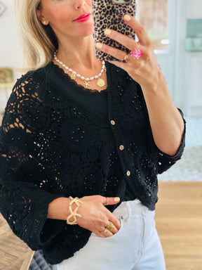 Crochet Beaded Cardigan