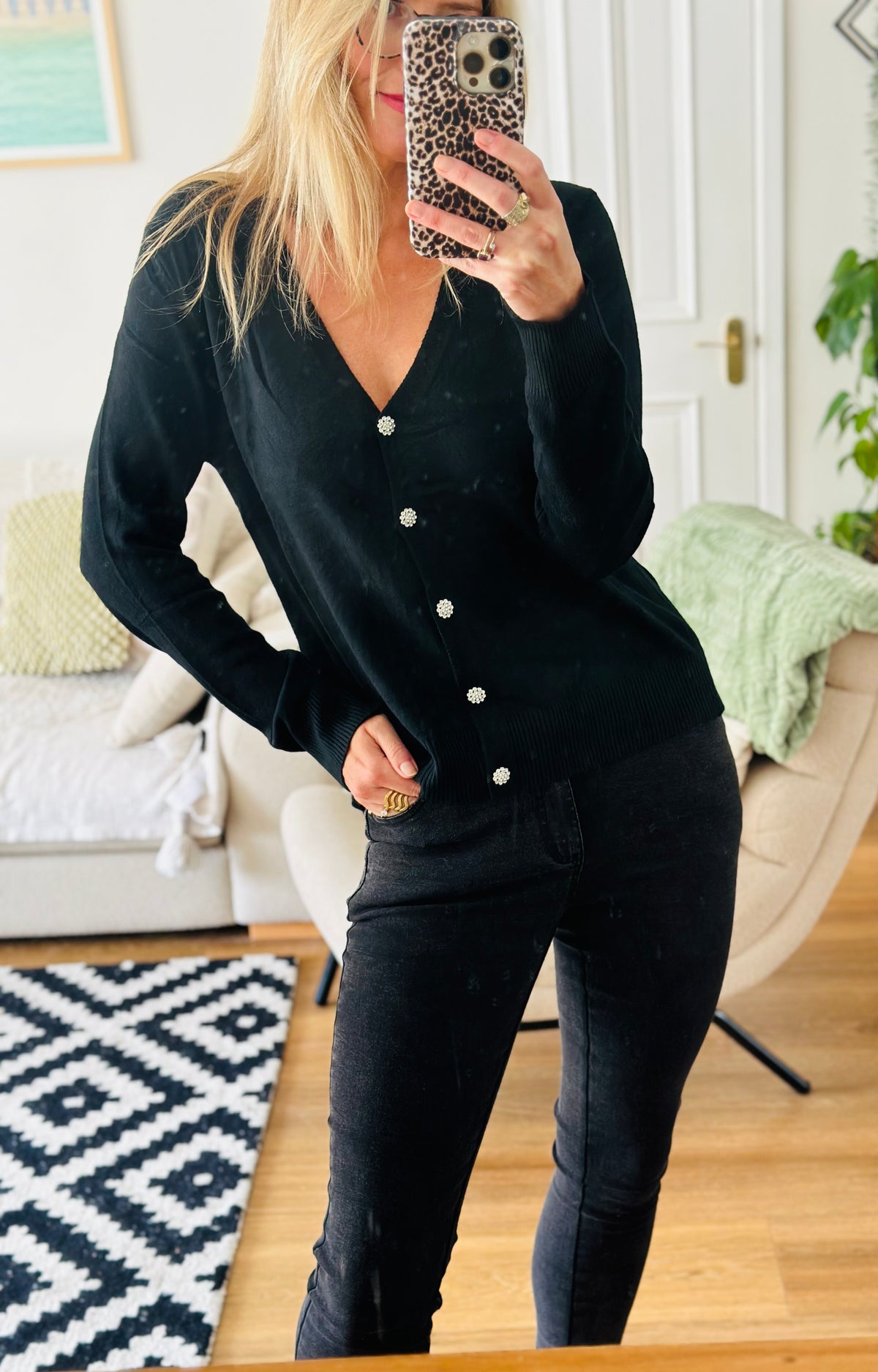 Jewel Button Cardigan