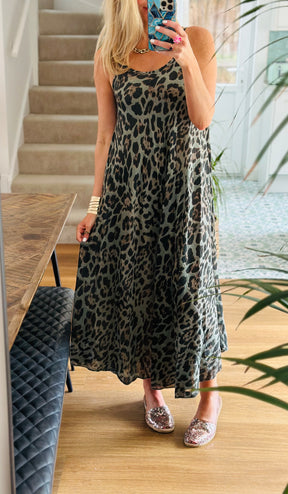 Leopard Print Maxi Dress