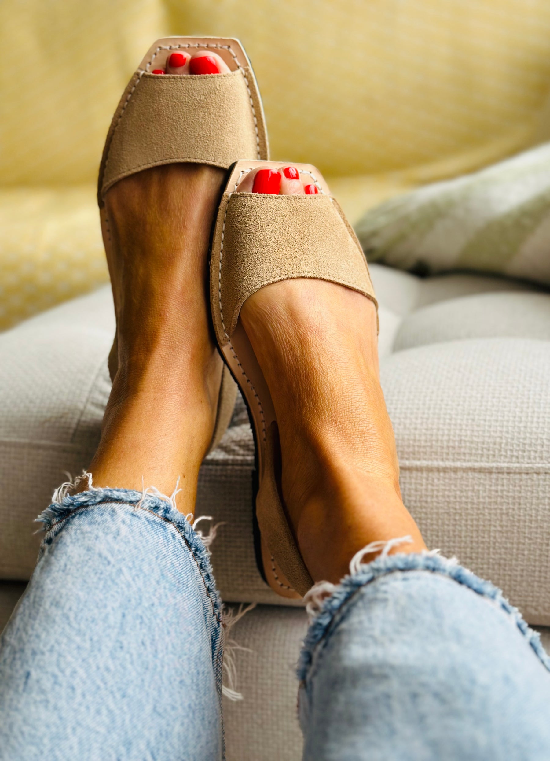 Alani Suede Peeptoes