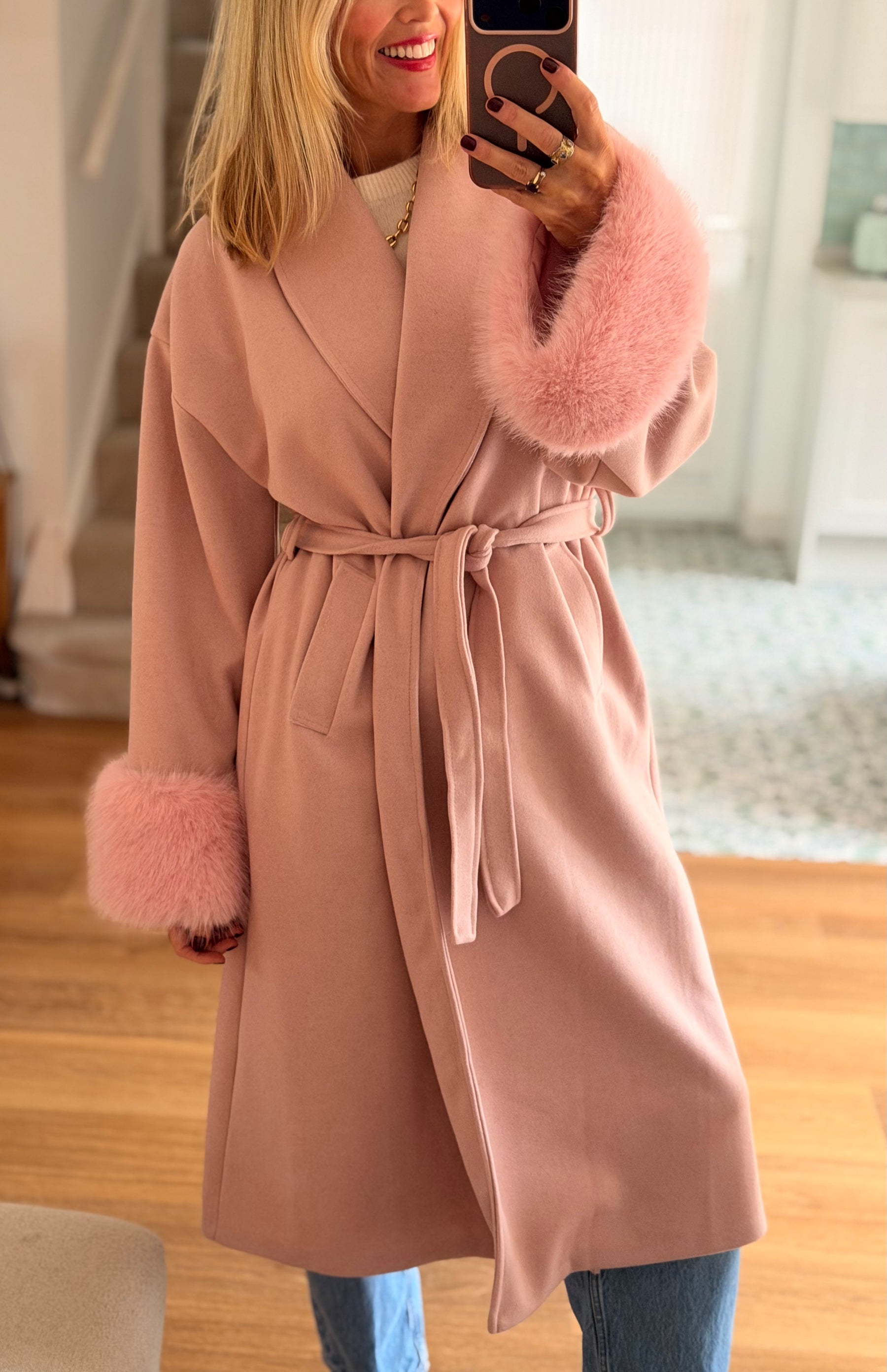 Fur Cuff Coat