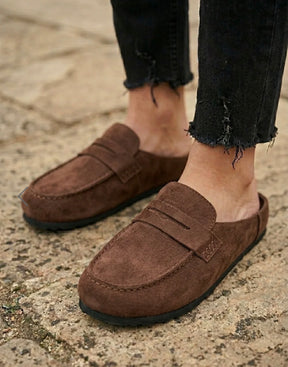 Chocolate Backless Loafer