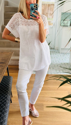 Cotton Lace Tee