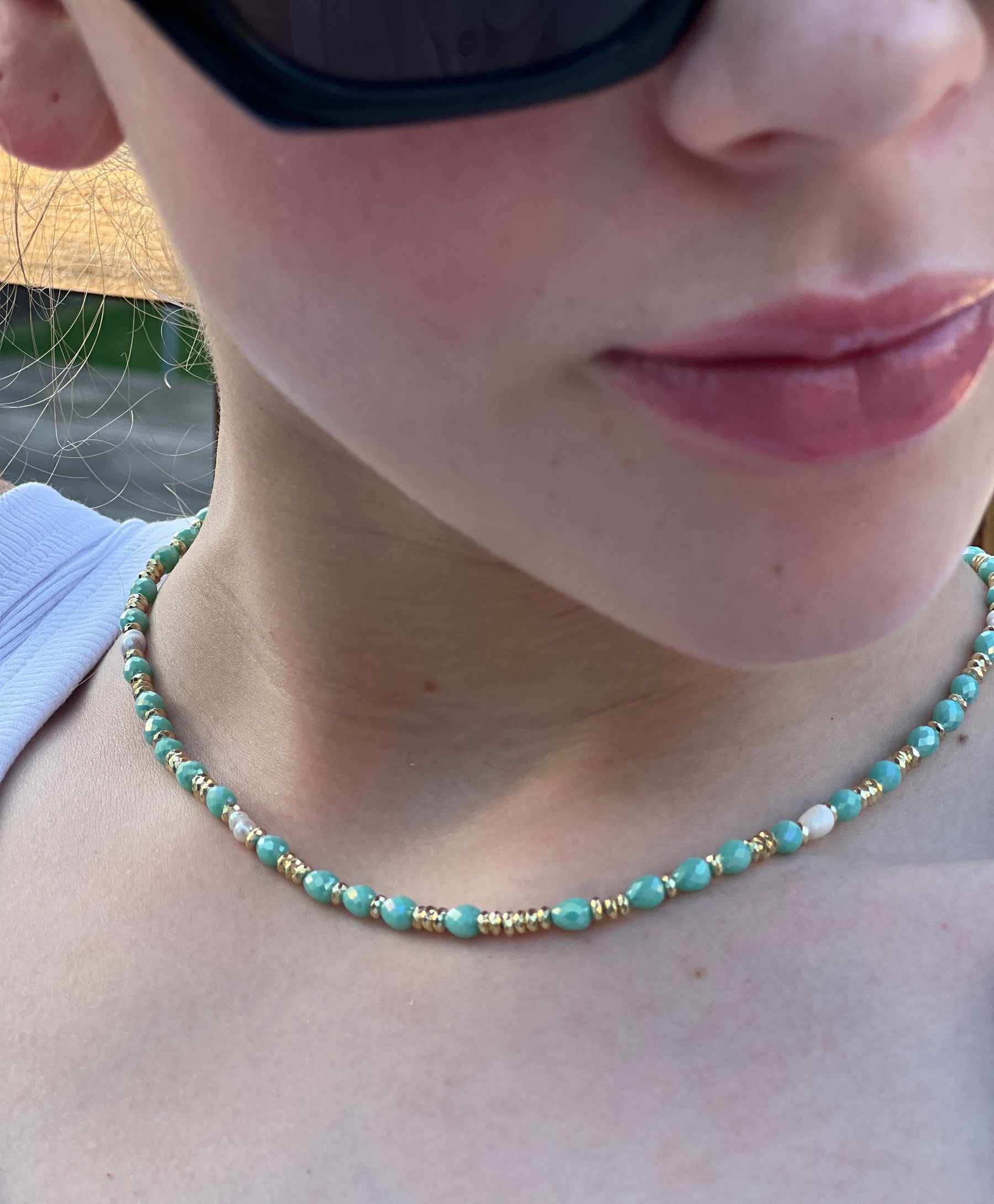 Precious Stone Choker Necklace
