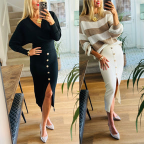 Knitted Stretch Midi Skirt