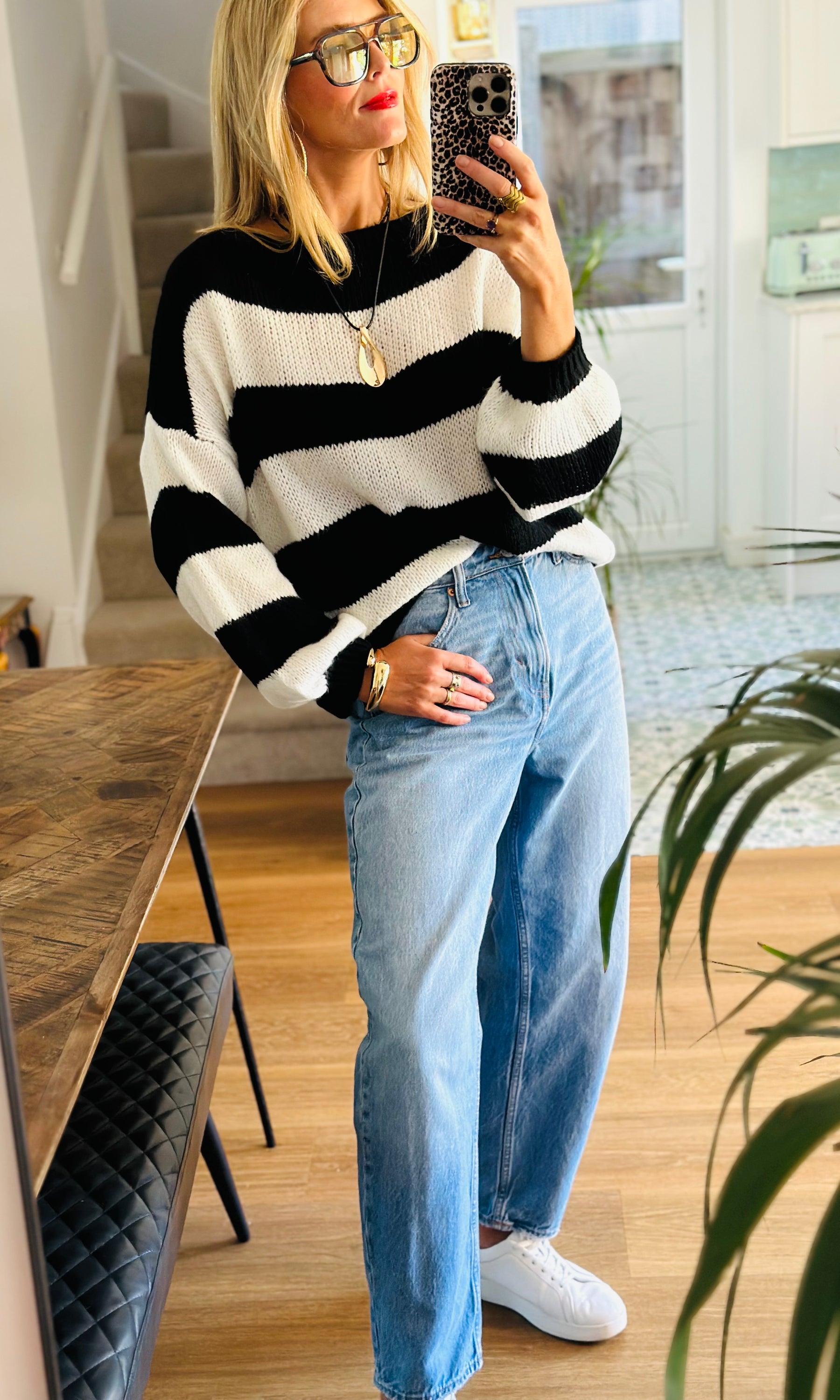 Striped Slouch Knit
