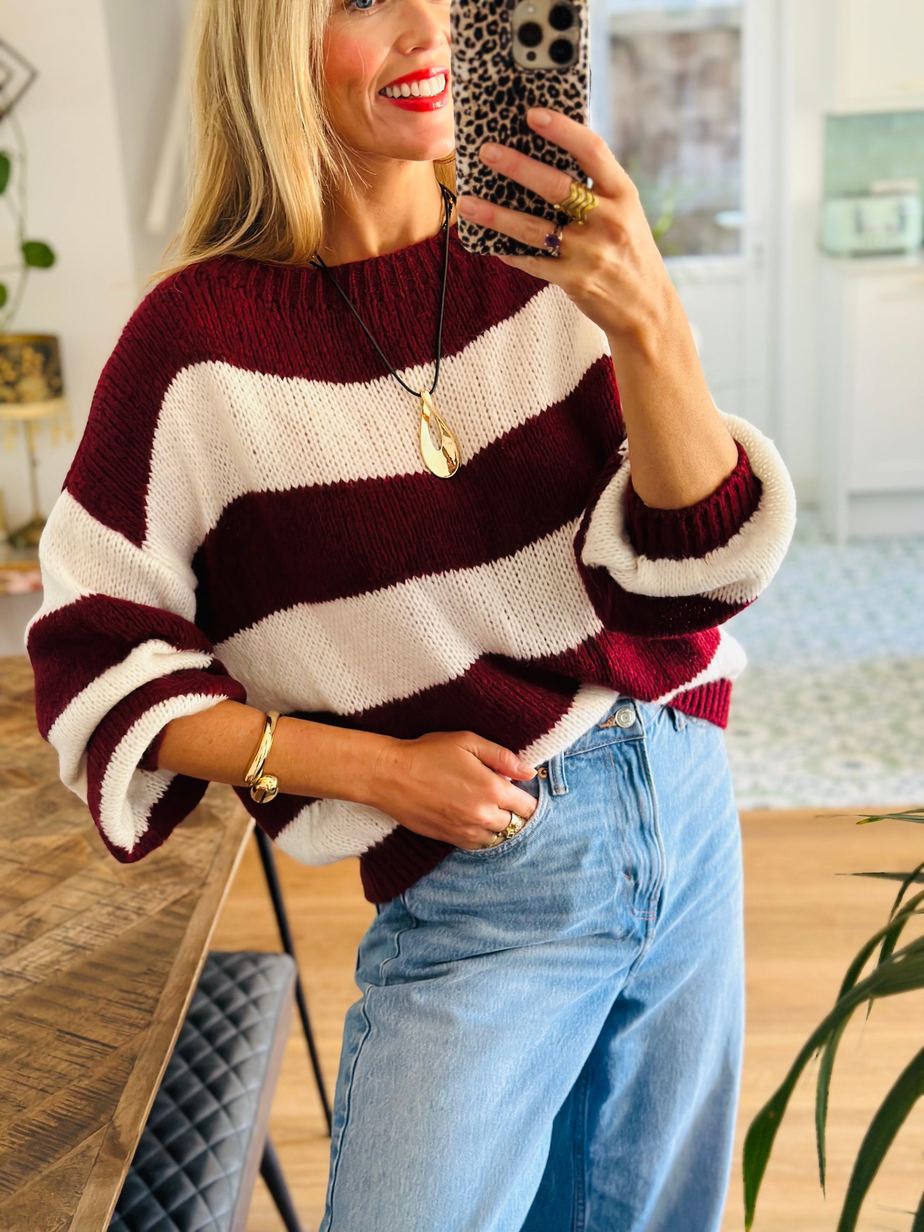 Striped Slouch Knit