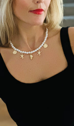 Pearl Charm Necklace