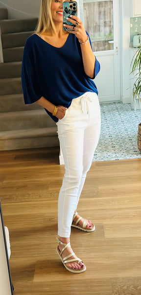 Soft Knit Top Cobalt Blue