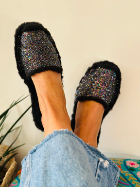 Black Multi Glitter Palmaira Snug