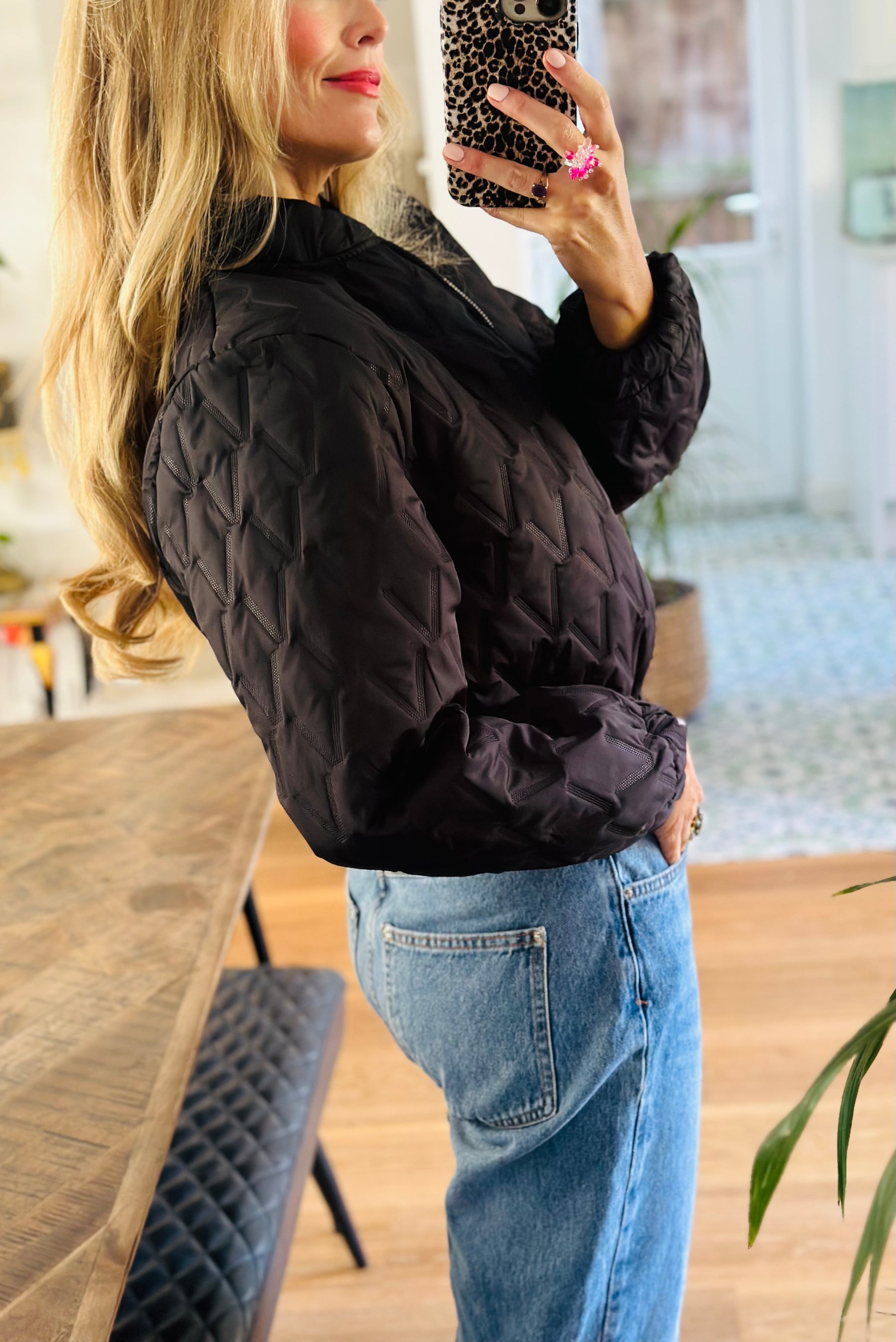 Quilted Bomber Jacket