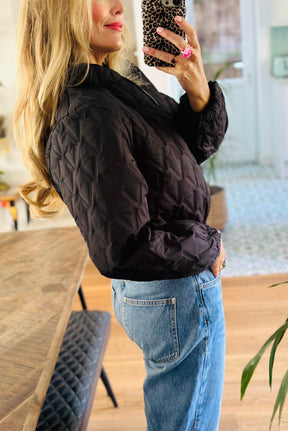 Quilted Bomber Jacket