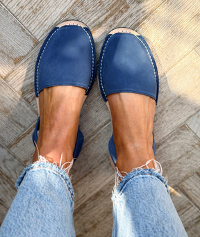 Navy Nubuck Avarcas