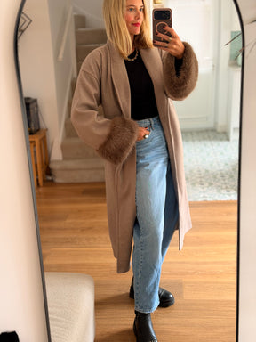 Fur Cuff Coat