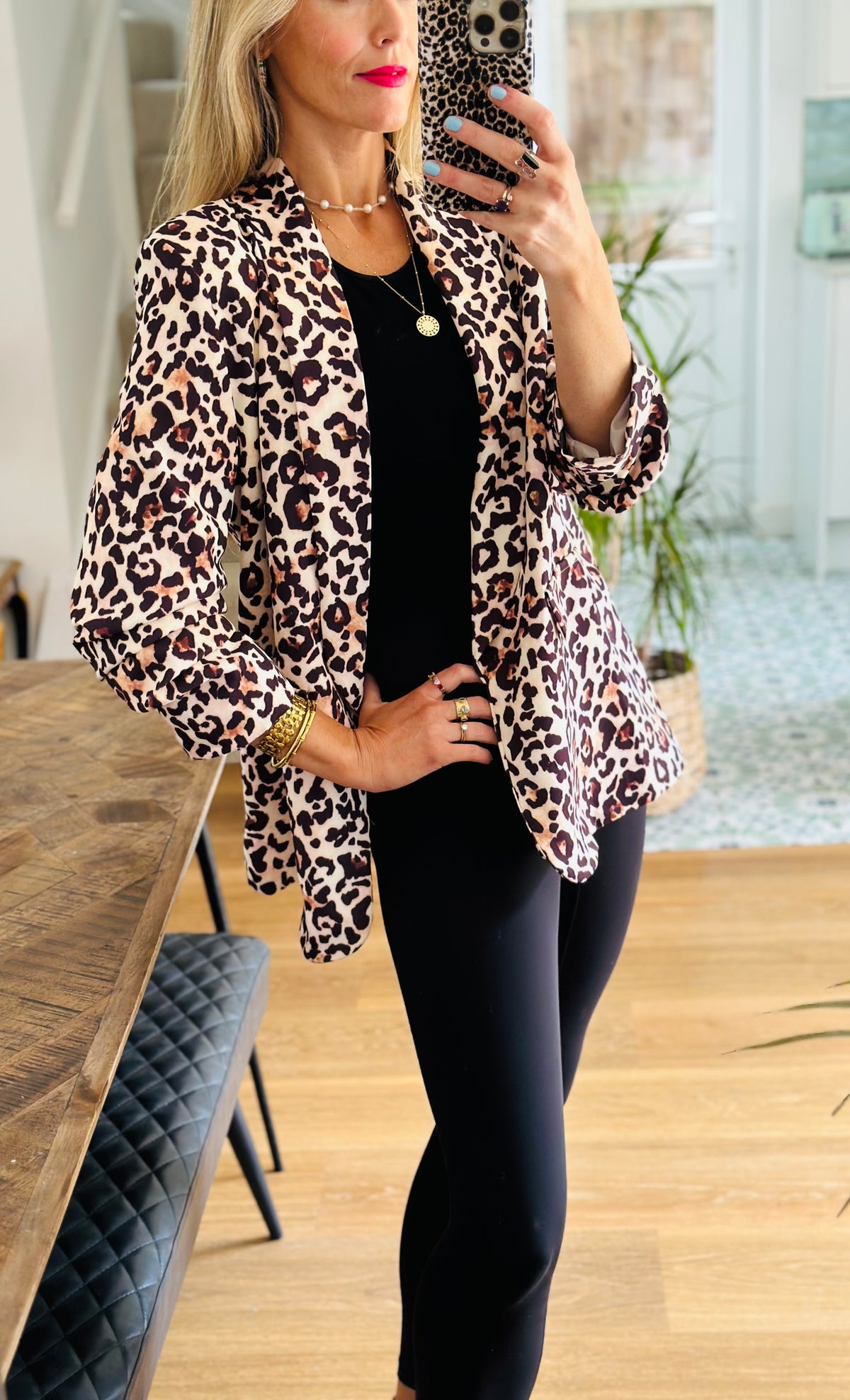 Leopard Print Blazer