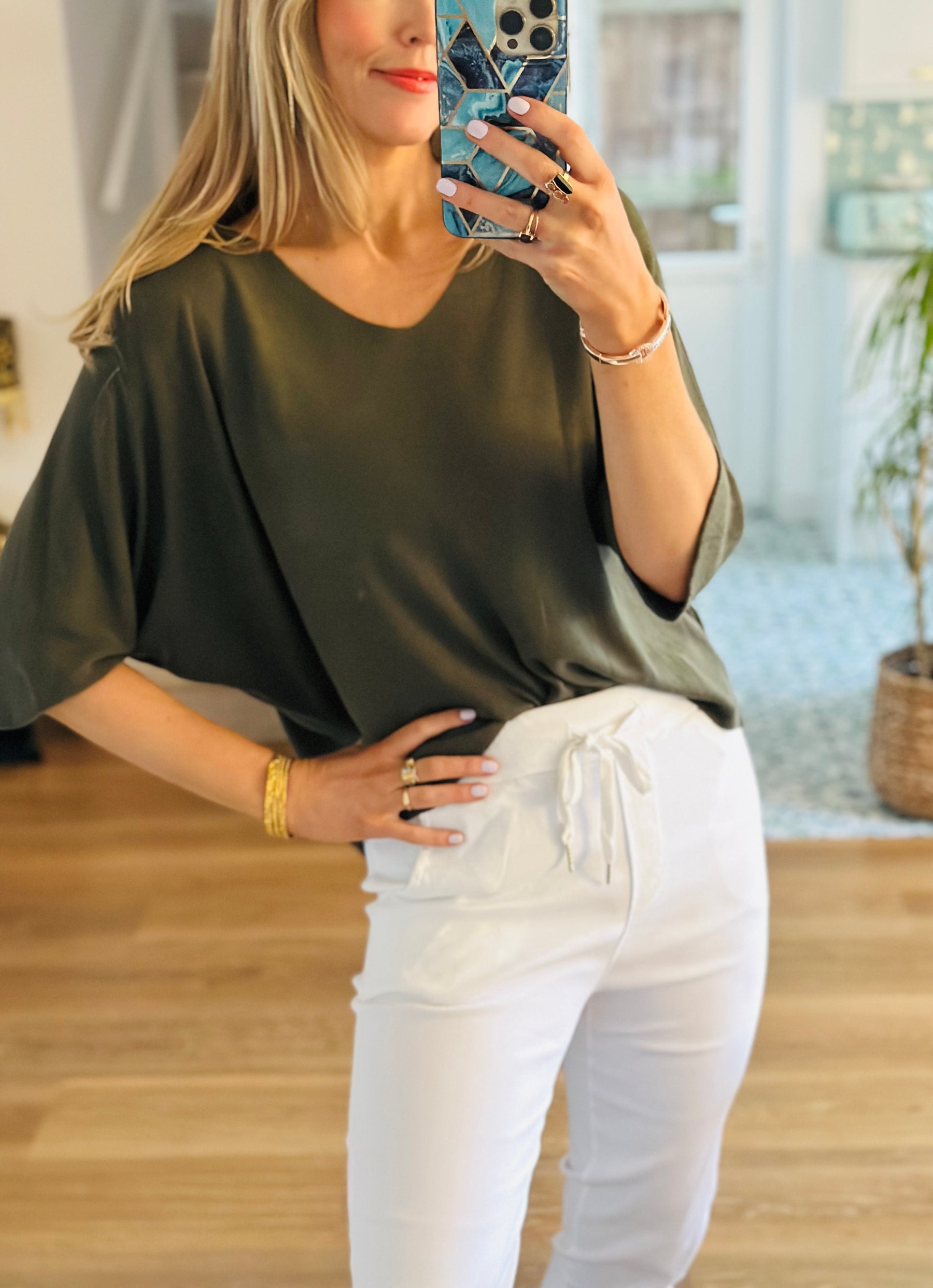 Soft Knit Top Khaki