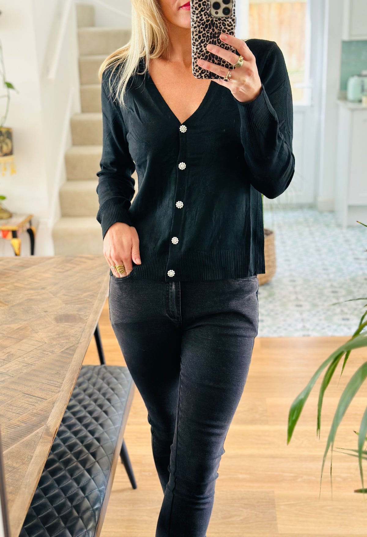 Jewel Button Cardigan
