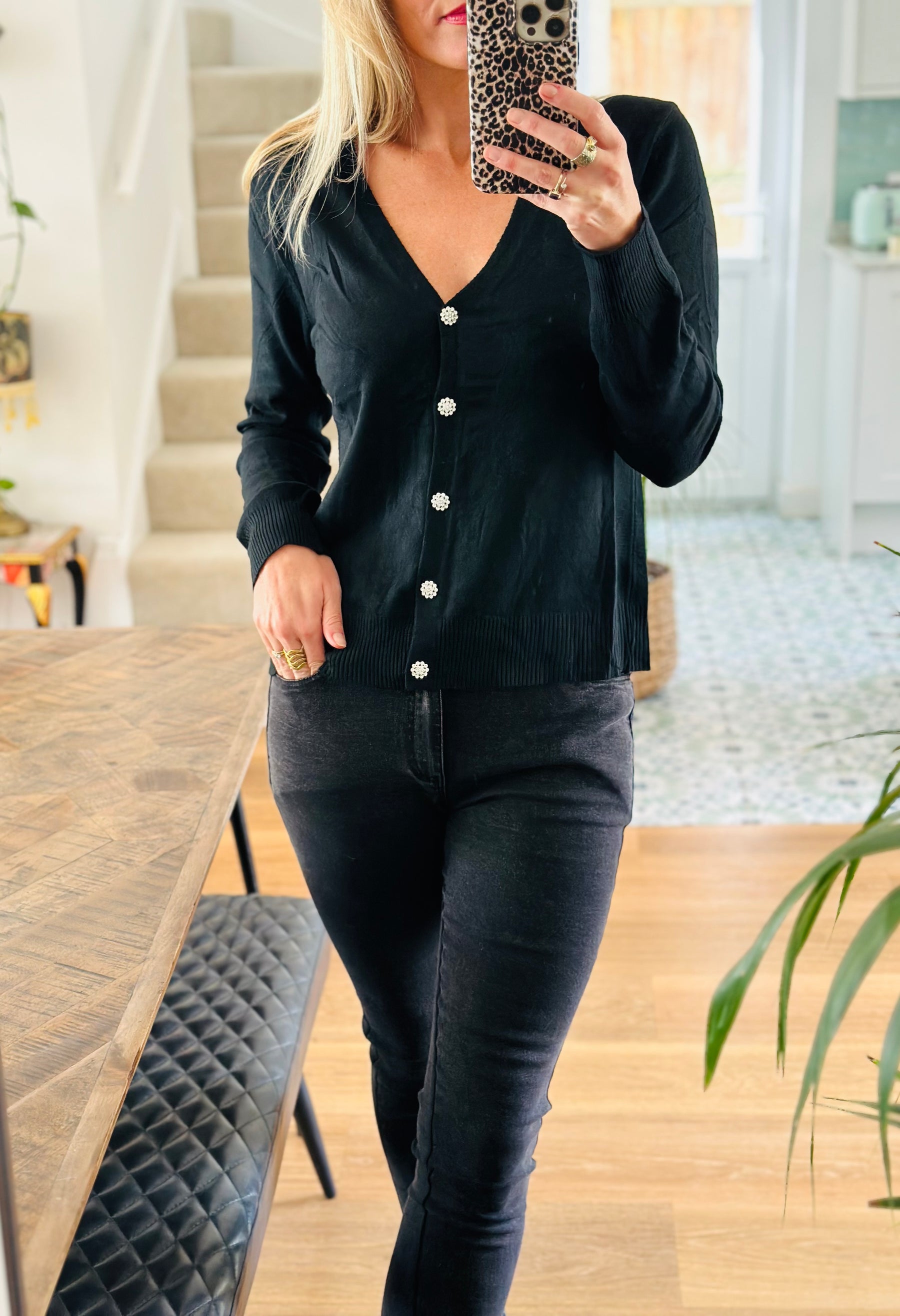Jewel Button Cardigan