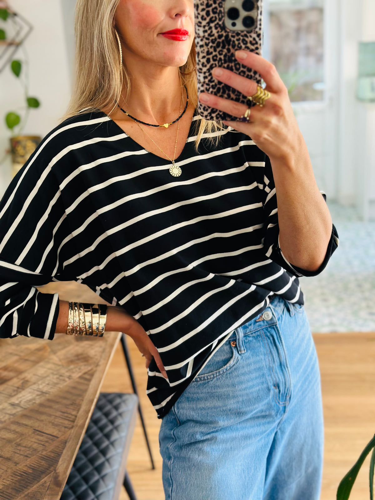 Striped Long Sleeve Top
