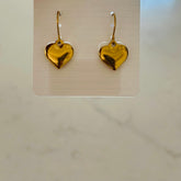 Heart drop earrings