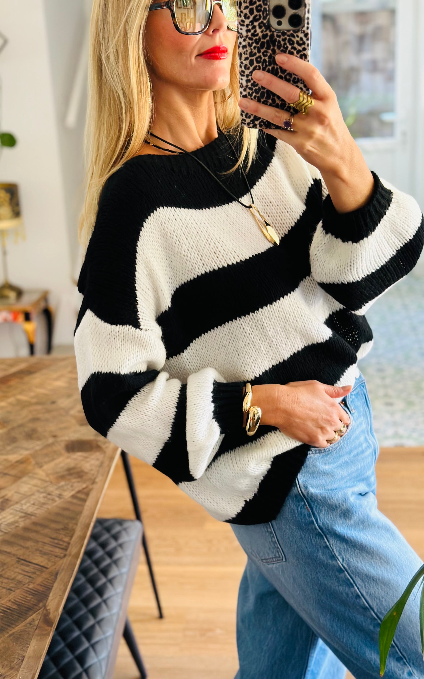 Striped Slouch Knit