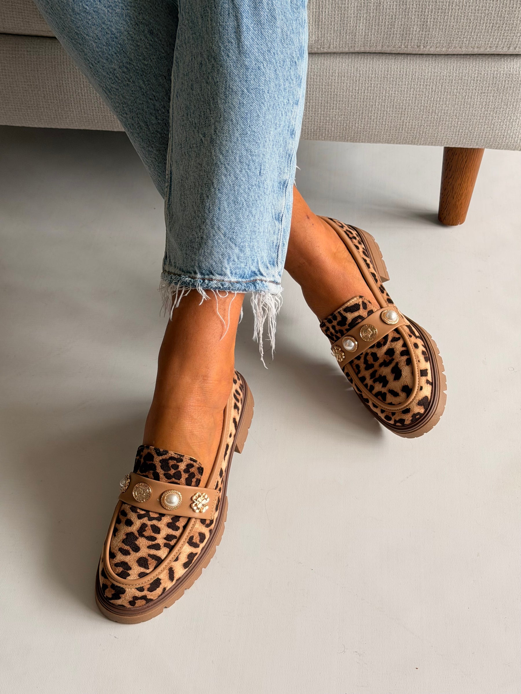 Leopard Print Loafers