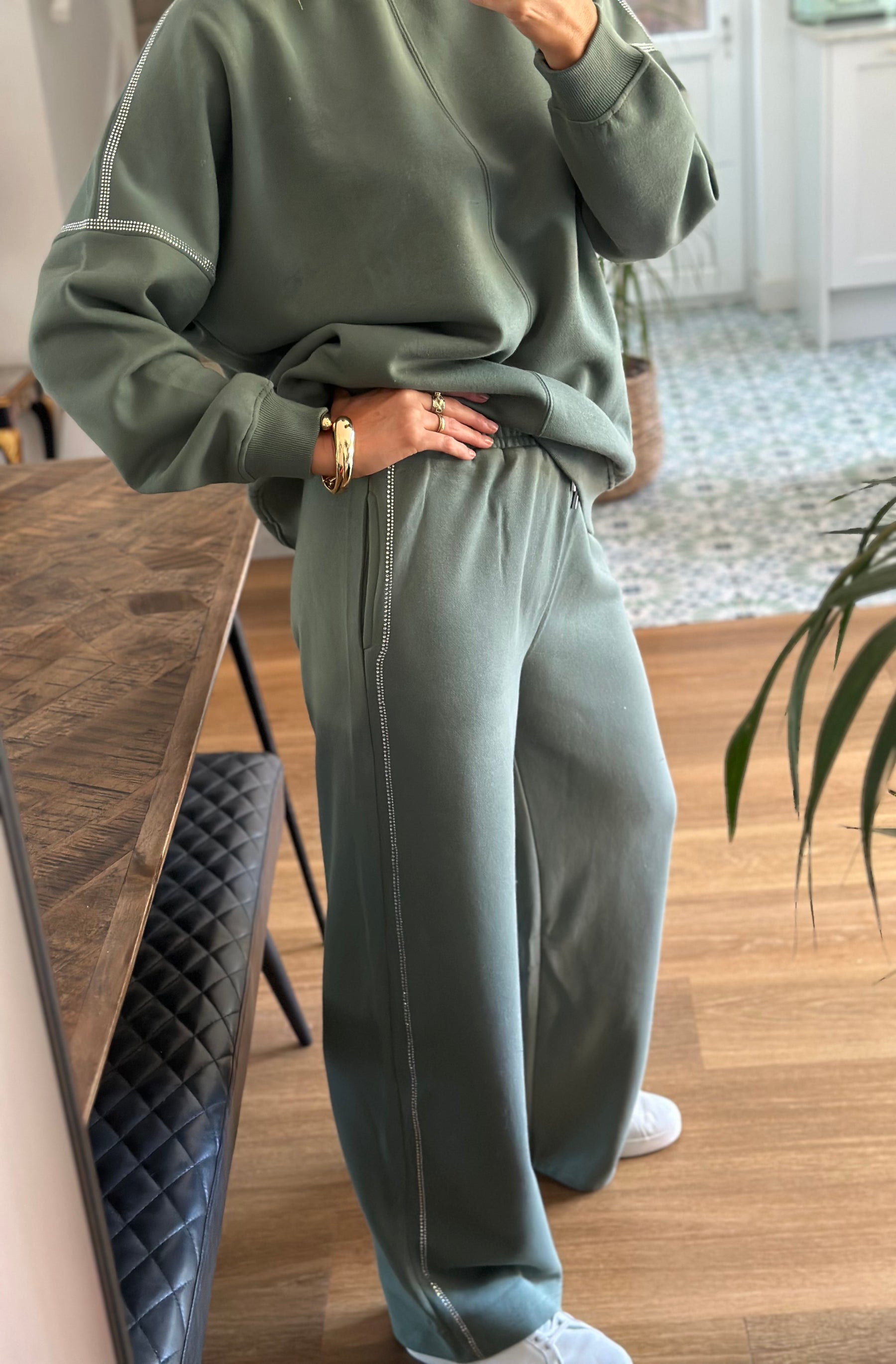 Diamante Embellised Jogger Set
