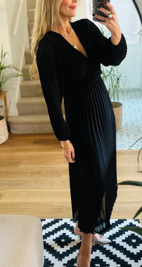 Black Plisse Dress