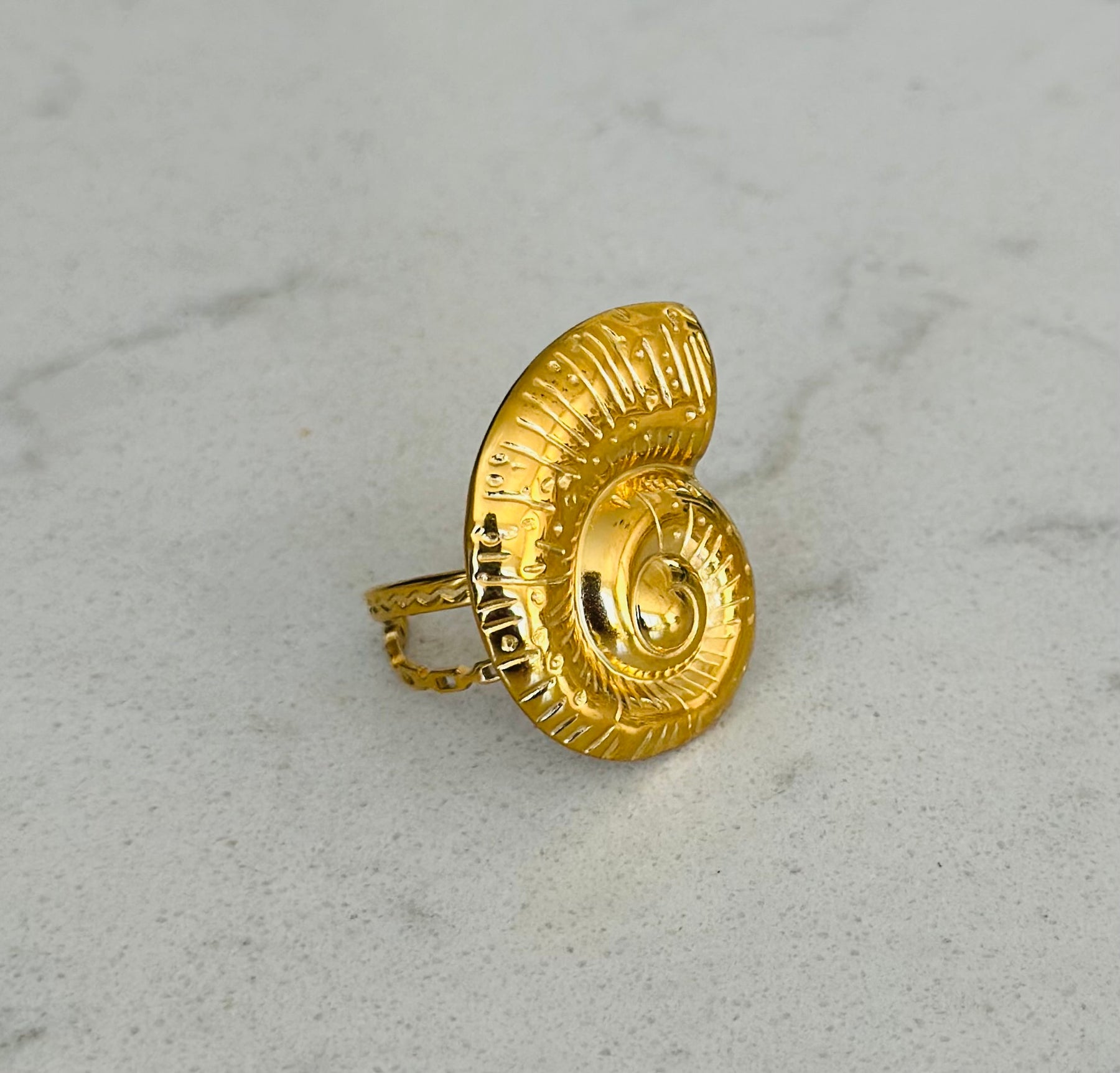 Gold Shell Ring