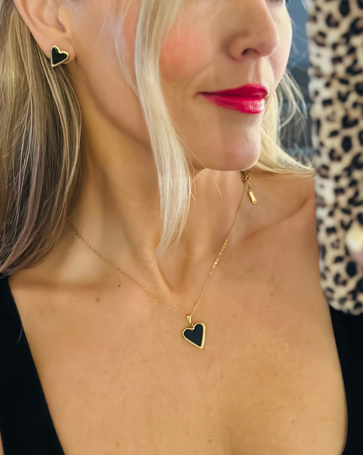 Black Heart Earrings
