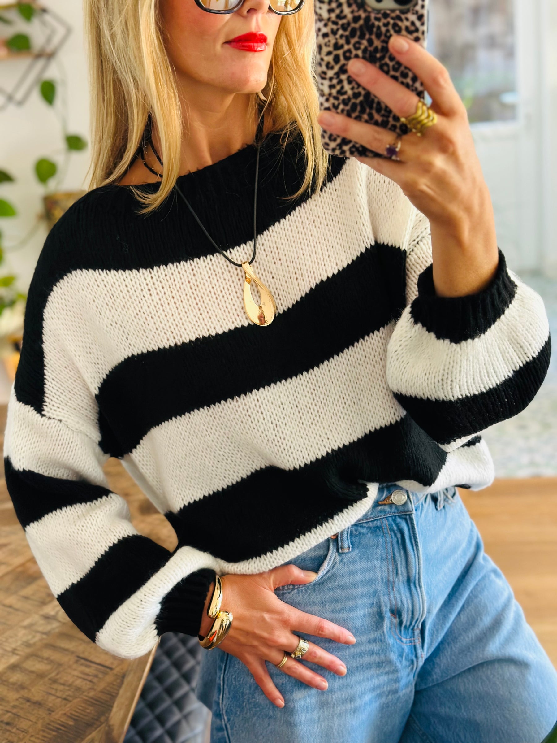 Striped Slouch Knit