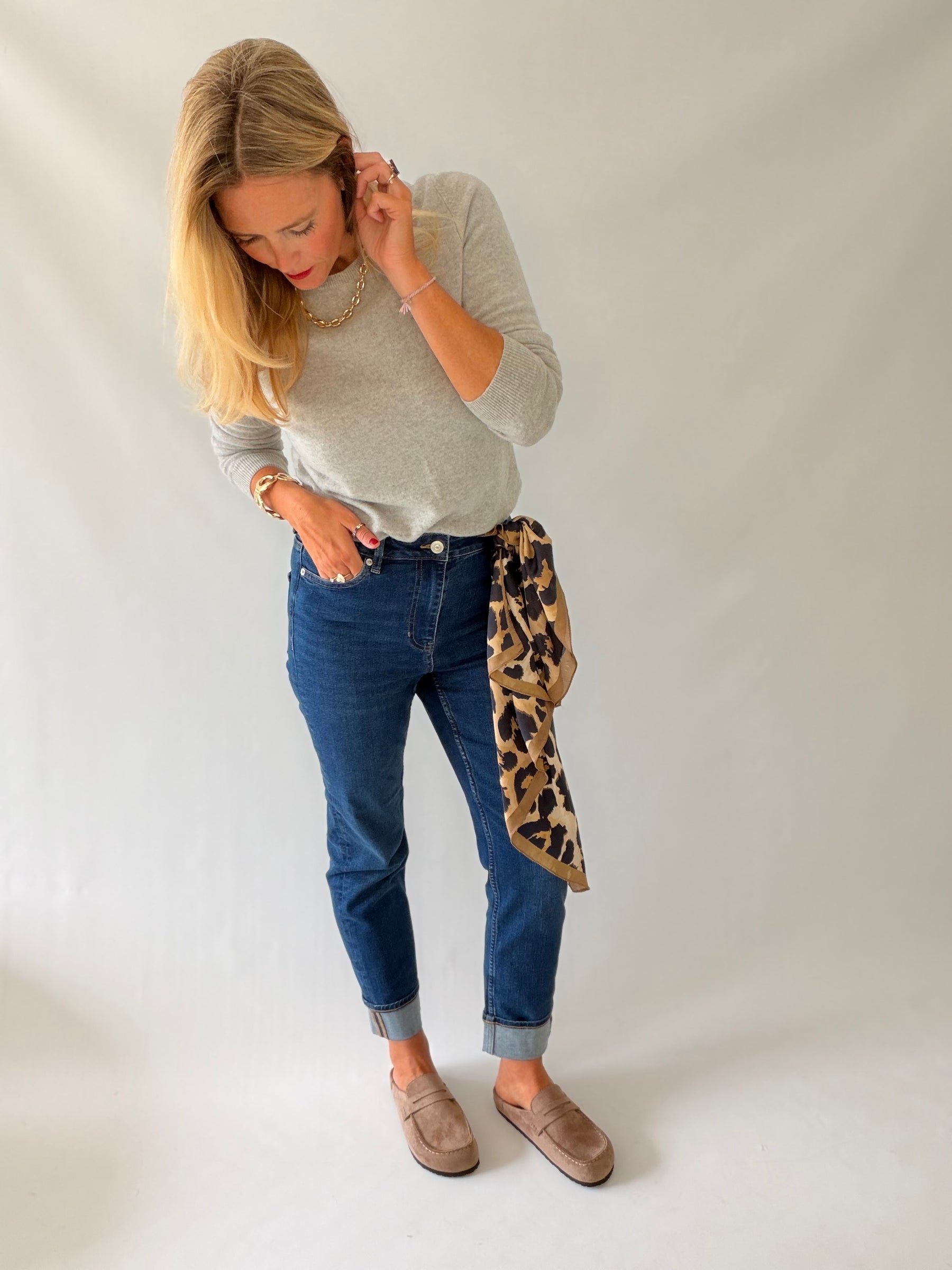 Leopard Silk Satin Bandana Scarf