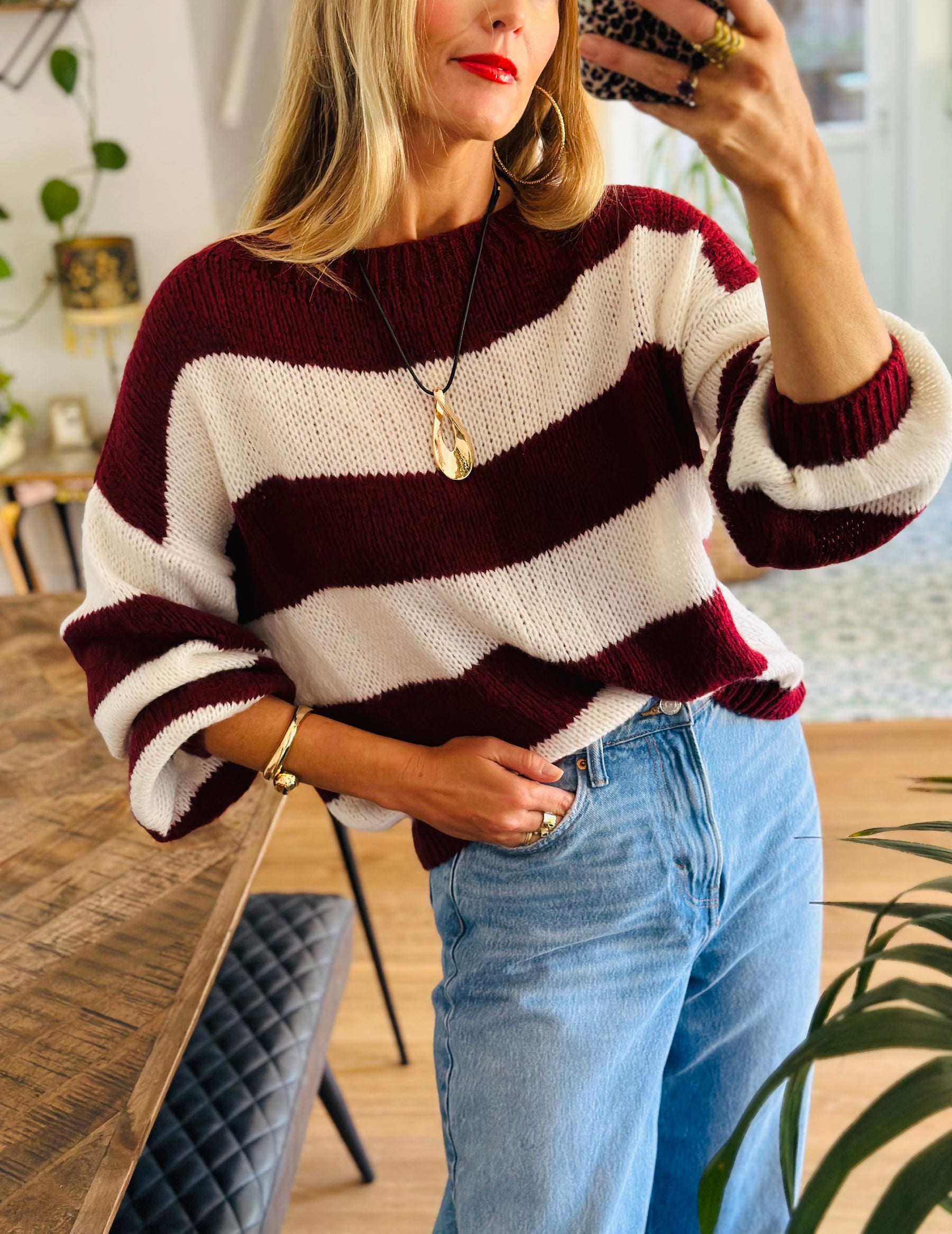 Striped Slouch Knit