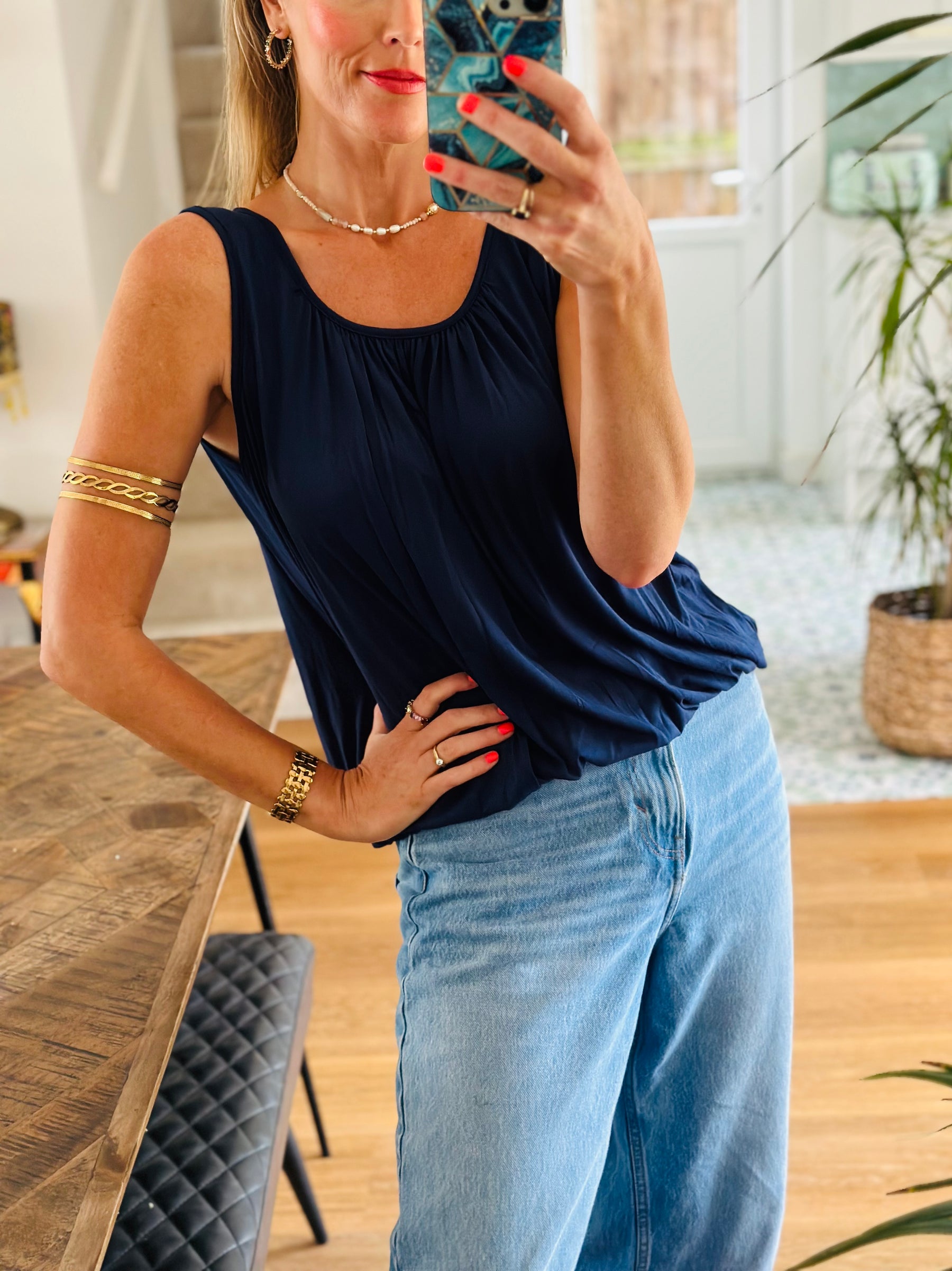 Draped Vest Top
