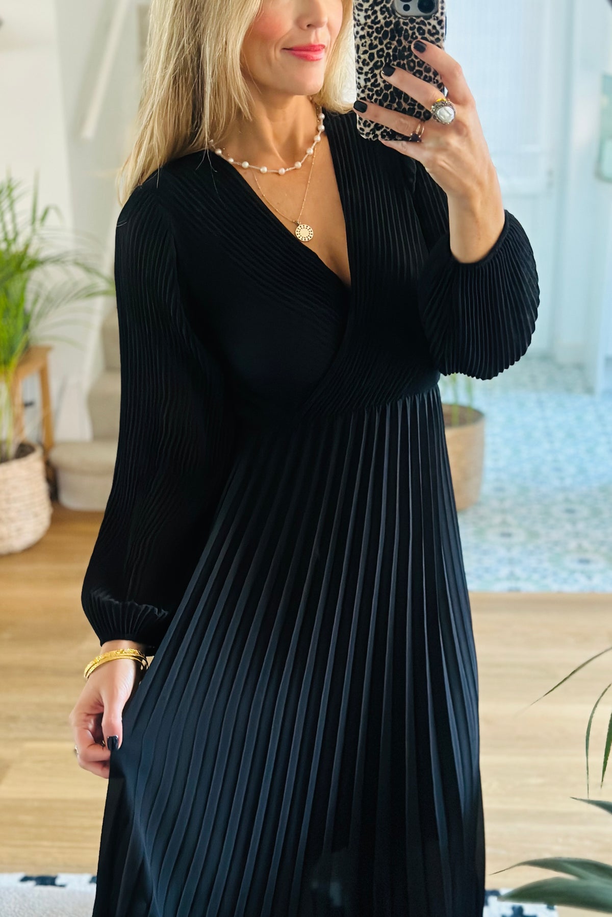 Black Plisse Dress