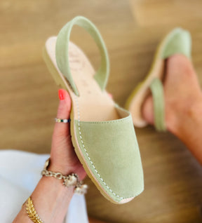 Sage Green Suede Avarcas